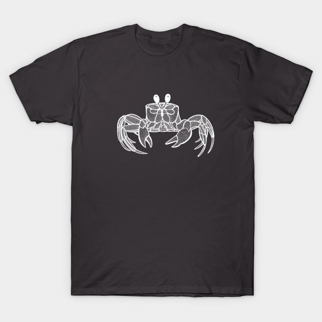 Cute Crab - detailed ghost crab drawing T-Shirt by Green Paladin